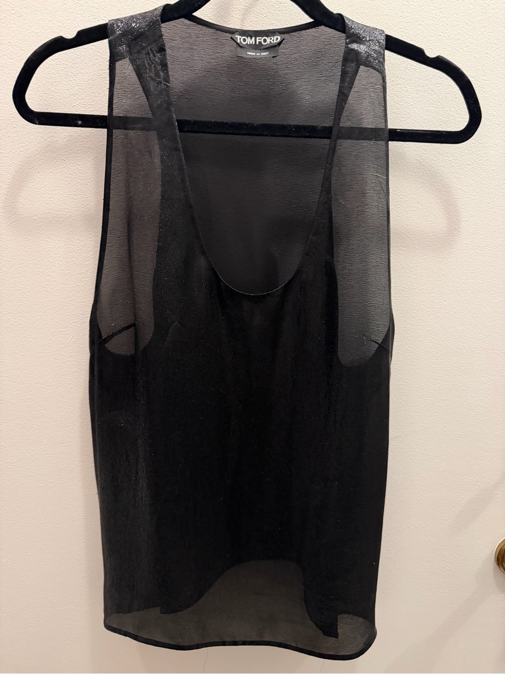 Tom Ford Black Sheer Mesh Camisole